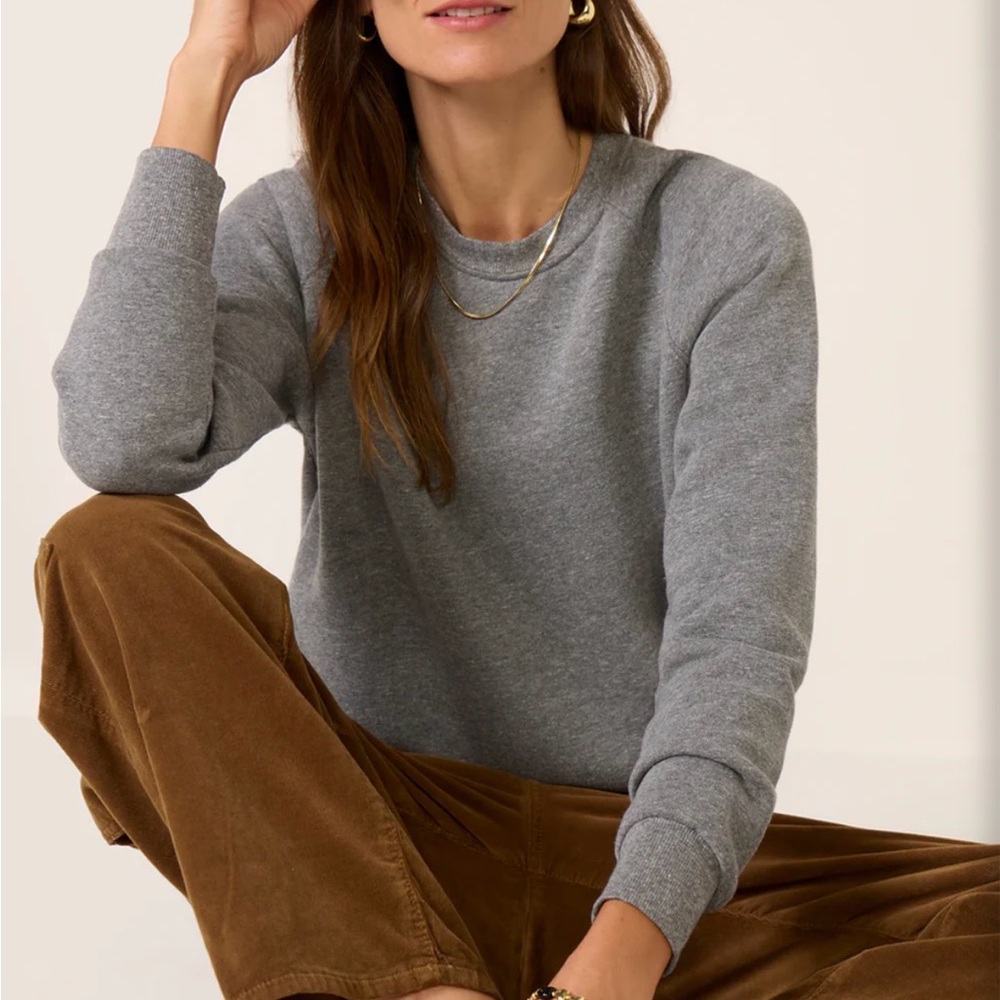 Perfectwhitetee Gray Crewneck Sweater NWT